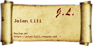 Jelen Lili névjegykártya